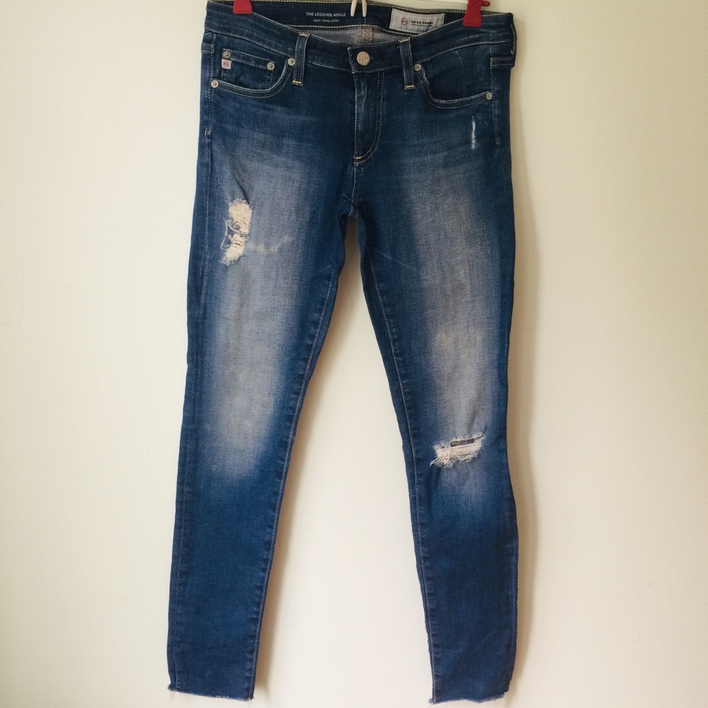 AG Adriano Goldschmied Ankle Super Skinny Distress - Picture 1 of 10